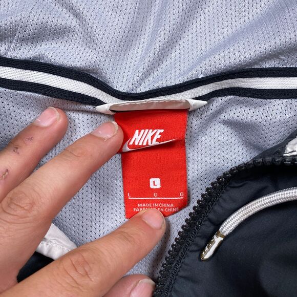 Nike Sportswear Windrunner Jacket Mens White Black Full Zip 727324 Size Large - Picture 2 of 5